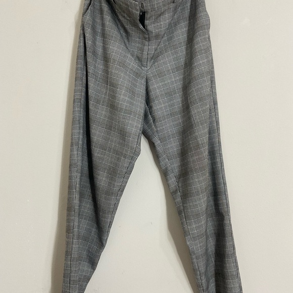 TOPSHOP Black White Gold Plaid Womens Pants 30 Inch Waist - Picture 2 of 11